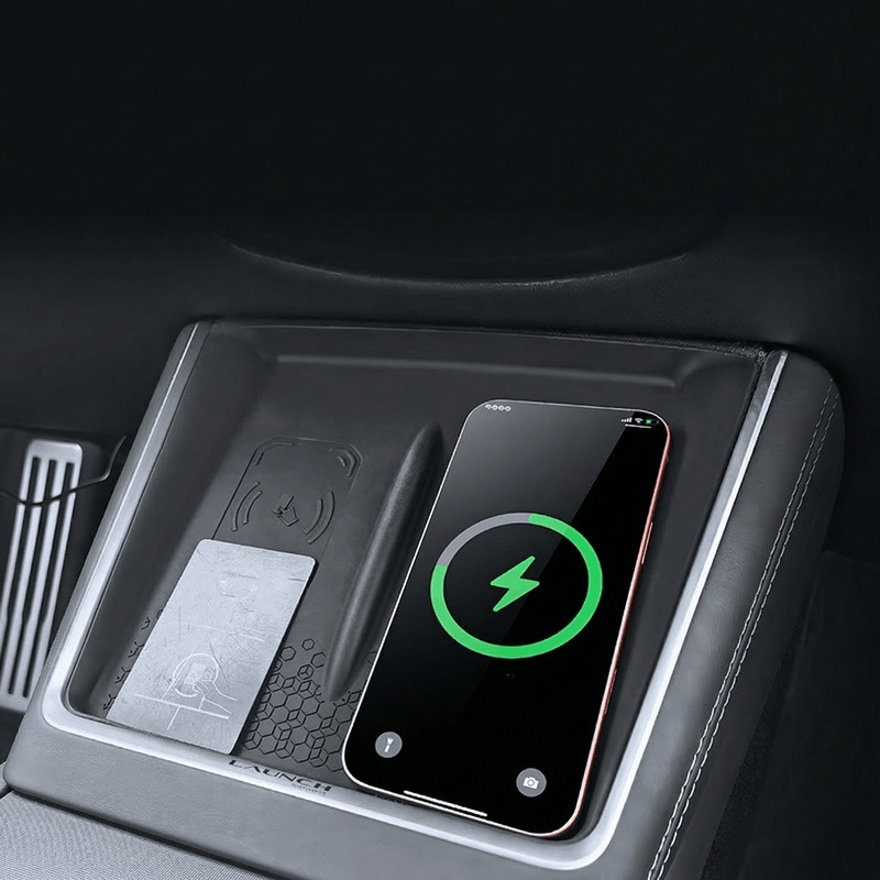 Silicone Center Console Mat for Model Y Standard 2026 – Non - Slip Wireless Charging Pad Cover - Tesery Official Store
