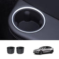 Silicone Third-Row Armrest Cupholder Liner for Model YL 2026+ | Anti-Slip - Tesery Official Store