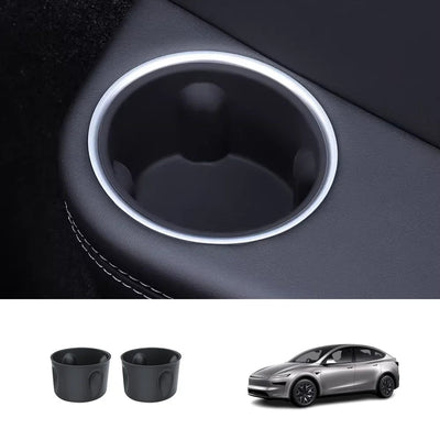 Silicone Third-Row Armrest Cupholder Liner for Model YL 2026+ | Anti-Slip - Tesery Official Store