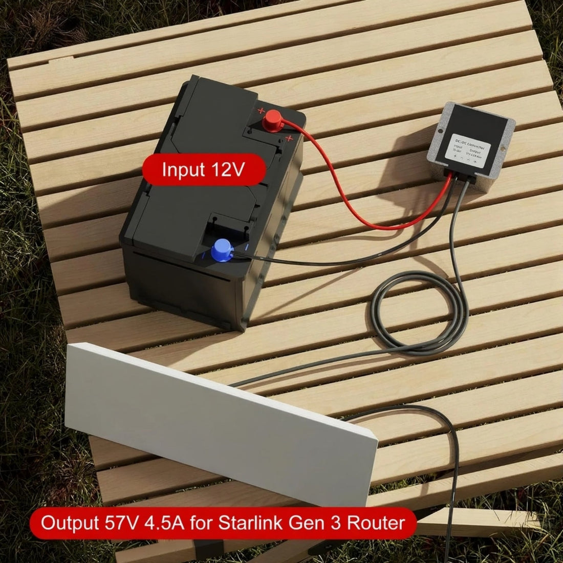 Starlink Gen 3 Direct DC Power Supply (12V/24V to 57V) | Tesery - Tesery Official Store