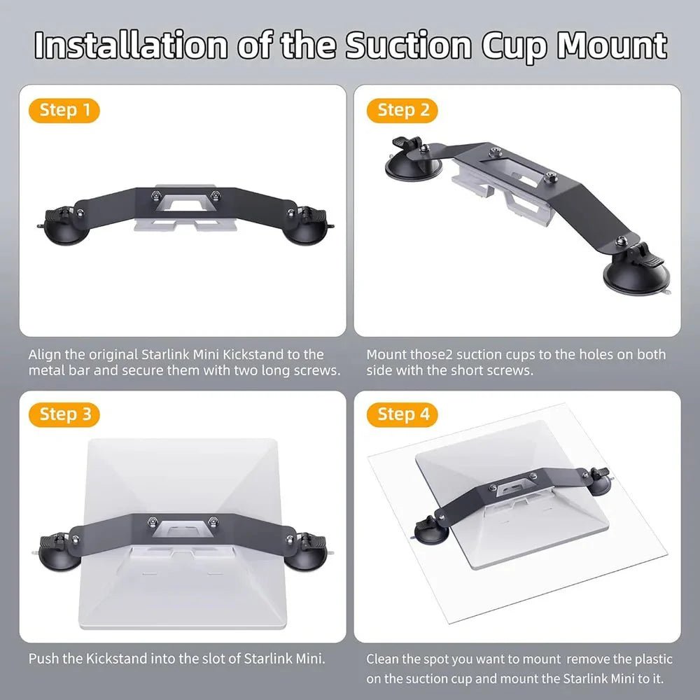 Starlink Mini Suction Cup Mount | Car Window & Sunroof Mount - Tesery Official Store