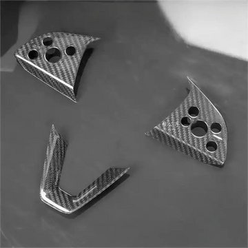 Steering Wheel Bezel Overlay Real Dry Carbon Fiber for New Model 3 & Model Y (3 Pieces) - Tesery Official Store