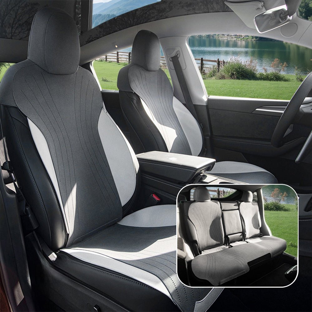 Suede Seat Covers for Tesla Model 3 & Model Y - Tesery Official Store