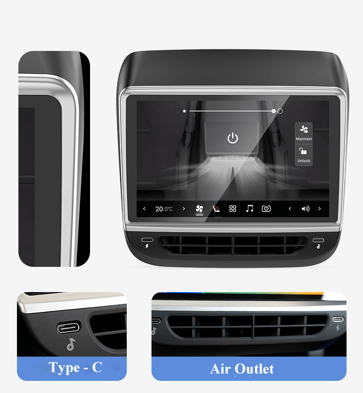 TESERY 7 Inch Rear Entertainment & Climate Control Screen for Tesla Model Y / 3 - Tesery Official Store