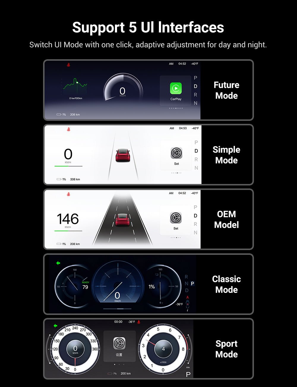 TESERY 8.9'' Dashboard Display with Ambient Lighting for Model 3 Highland / Model Y Juniper - Tesery Official Store