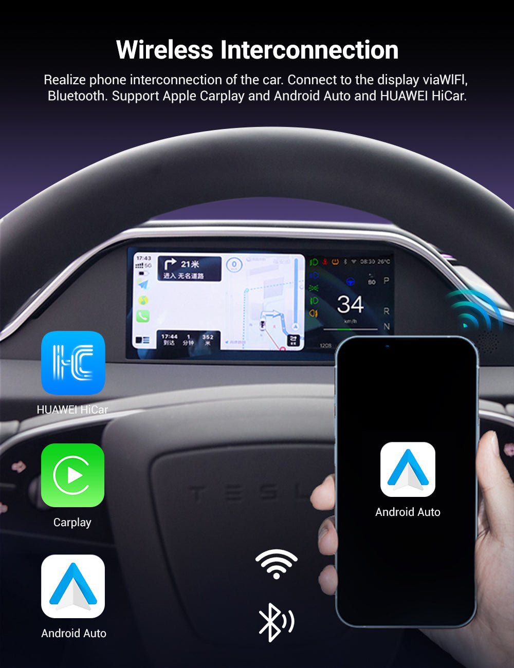 TESERY 8.9'' Integrated Dashboard Display with Ambient Lighting for Model 3 Highland / Model Y Juniper - Tesery Official Store