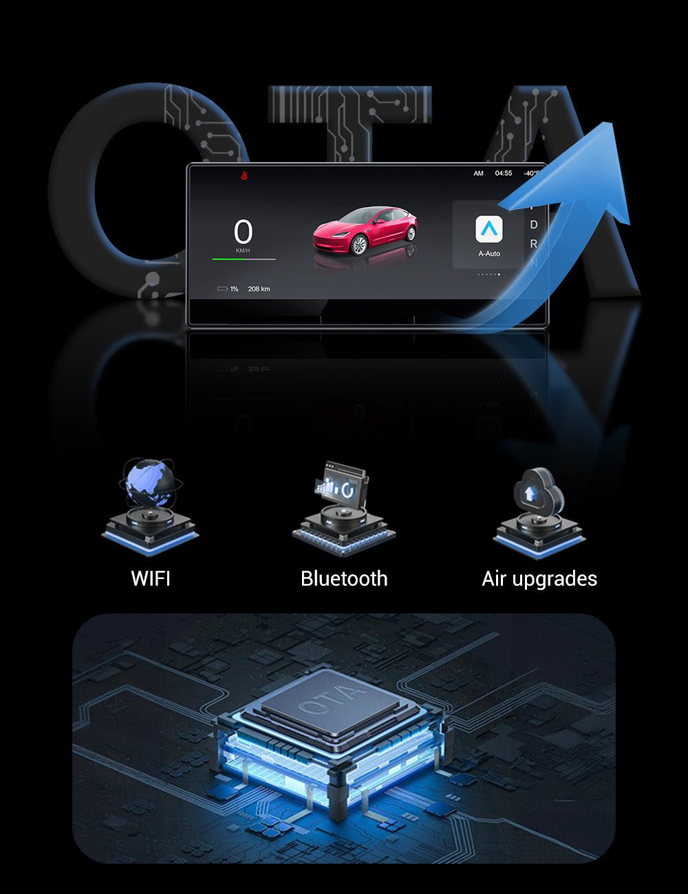 TESERY 9 Inch Screen Dashboard Display With Carplay & Android Auto for Model 3 / Model Y - Tesery Official Store