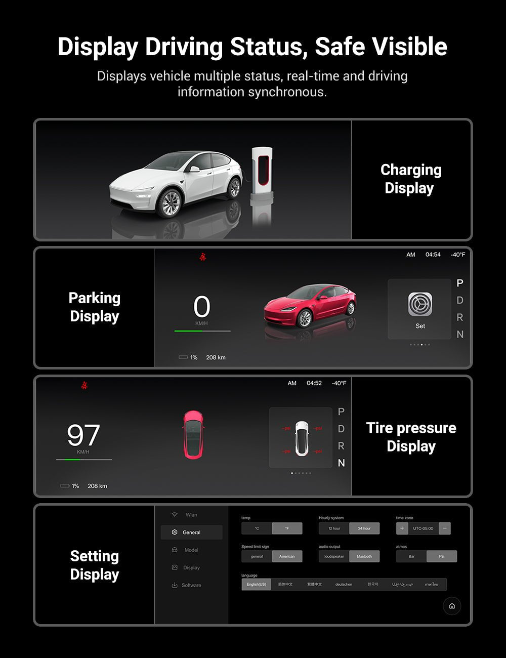 TESERY 9 Inch Screen Dashboard Display With Carplay & Android Auto for Model 3 / Model Y - Tesery Official Store