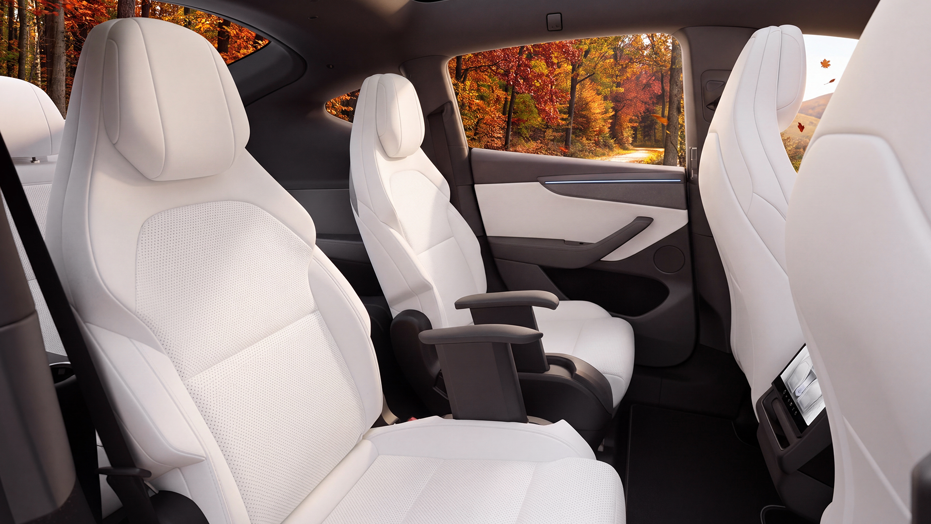 TESERY Leather Seat Covers for Tesla Model YL 6-Seater