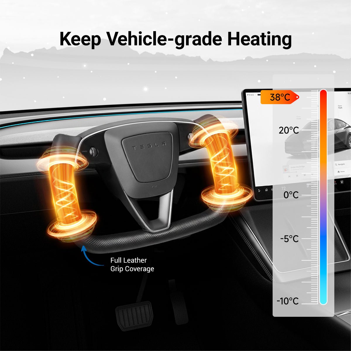 TESERY Carbon Fiber Heated Yoke Steering Wheel for Model 3 Highland / Model Y Juniper - Tesery Official Store