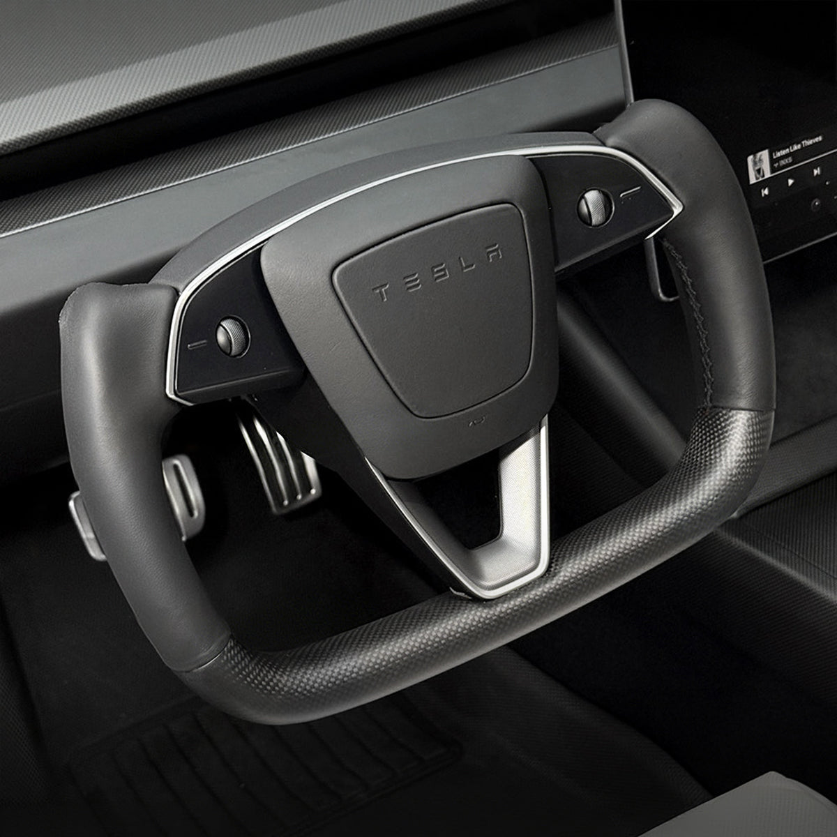 TESERY Carbon Fiber Heated Yoke Steering Wheel for Model 3 Highland / Model Y Juniper - Tesery Official Store