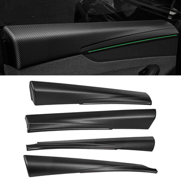 TESERY Dry Carbon Fiber Full Upper Oversized Extended Door Panel Overlays for Model Y Juniper - Tesery Official Store