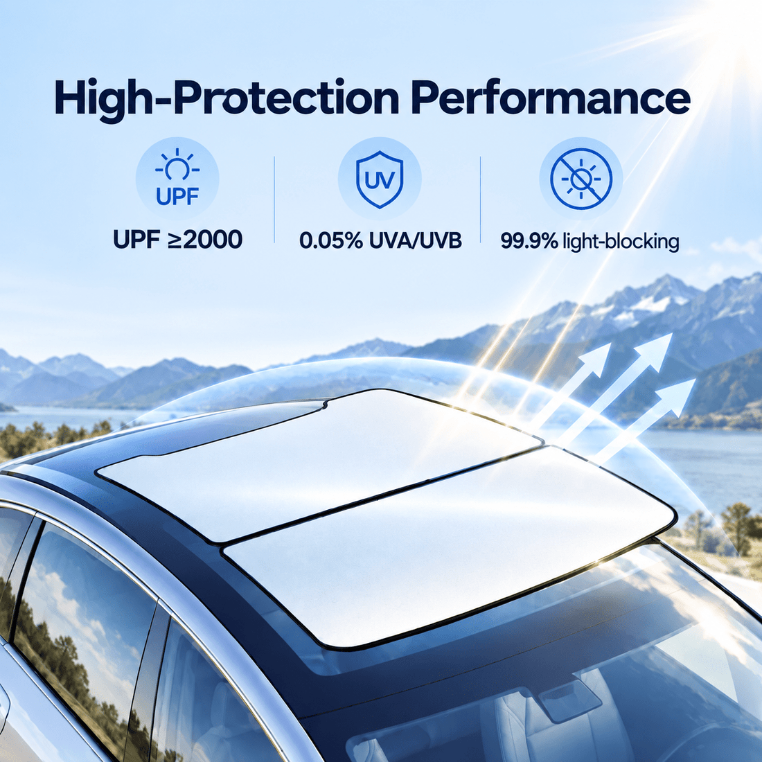 TESERY Glass Roof Sunshade for Model YL 6-Seater - Tesery Official Store
