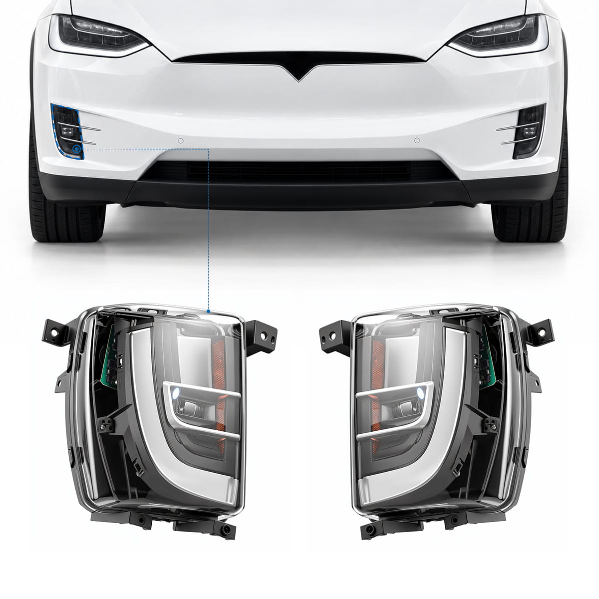TESERY LED Fog Light Replacement for Model X (16-20) - Tesery Official Store