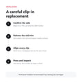 Four-step installation guide for Tesla Model 3 mirror triangle trim panel