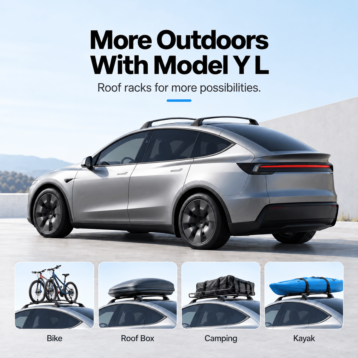 TESERY Roof Rack for Tesla Model YL 6-Seater (2PCS) - Tesery Official Store