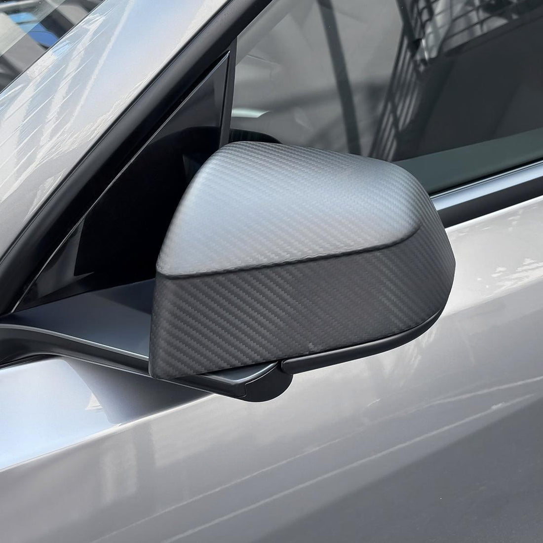 TESERY Side Mirror Cover for Tesla Model Y ( Inspired By Model Y Juniper Style ) - Carbon Fiber Exterior Mods - Tesery Official Store