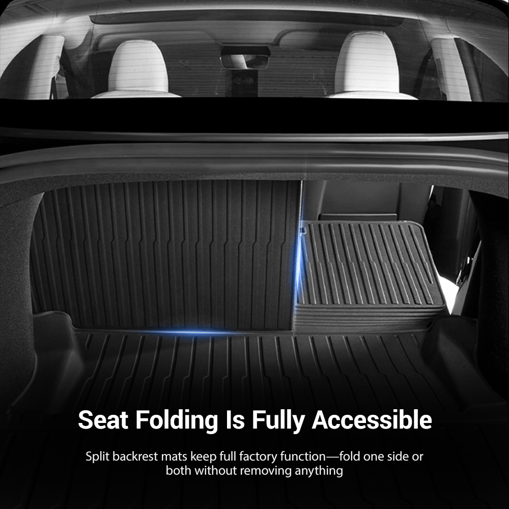 TESERY Trunk Mat With Backrest Mat for Tesla Model 3 Highland - Tesery Official Store