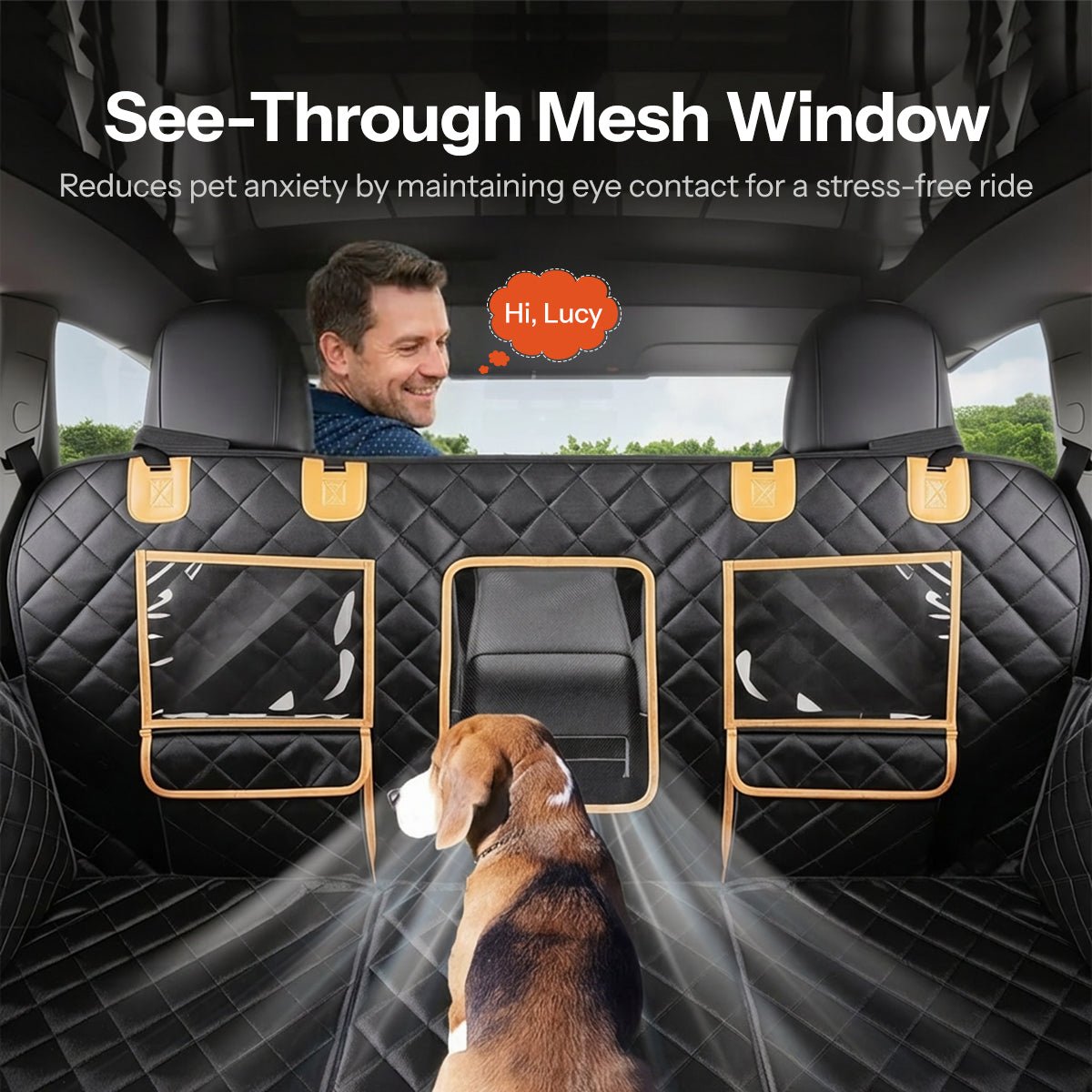 TESERY Upgraded Dog Seat Cover for Model Y | Waterproof | Mesh Window - Tesery Official Store