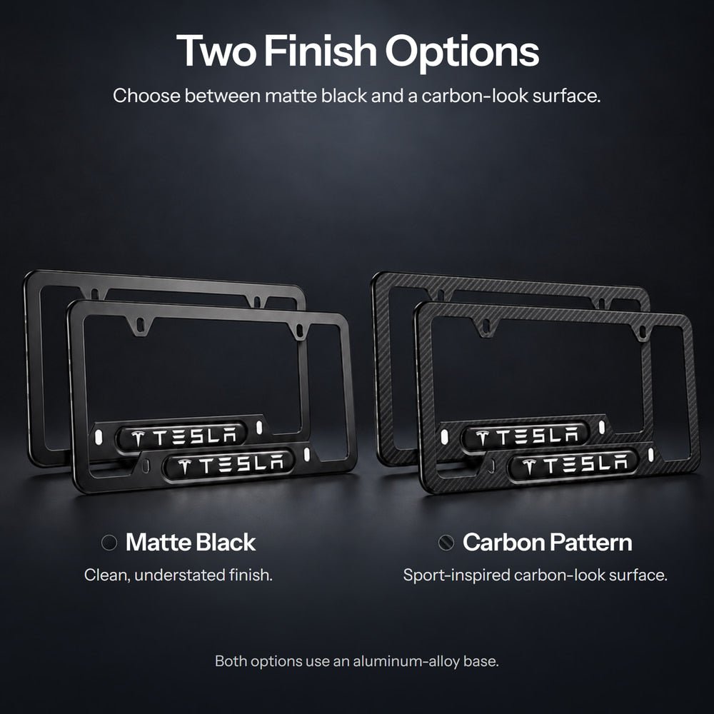 Tesla Logo Aluminum Alloy License Plate Frames – 2 Pack, US Standard - Tesery Official Store