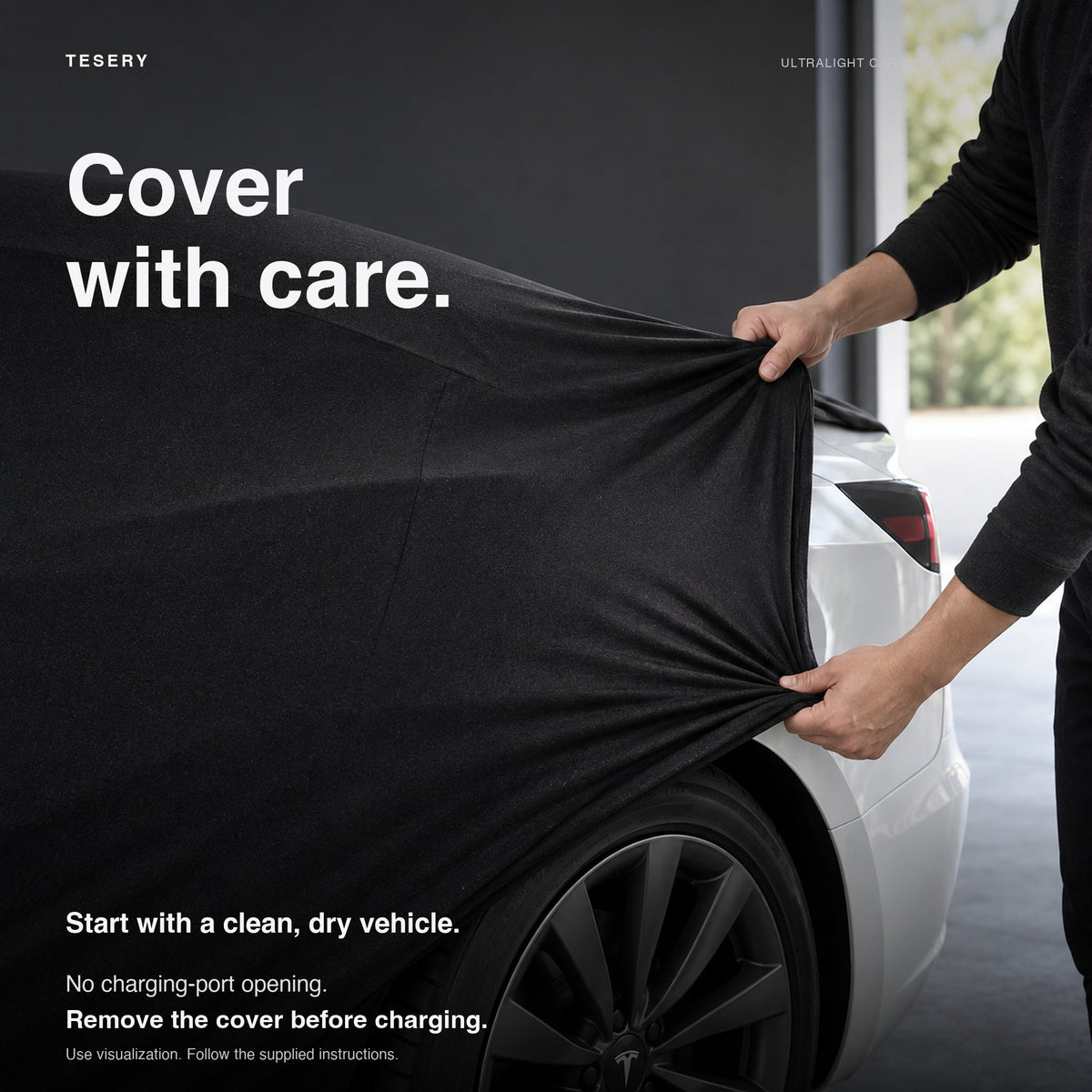 Ultralight Car Cover for Model 3/Y/X/S | Indoor & Outdoor | UV Protection | Stretchable - Tesery Official Store
