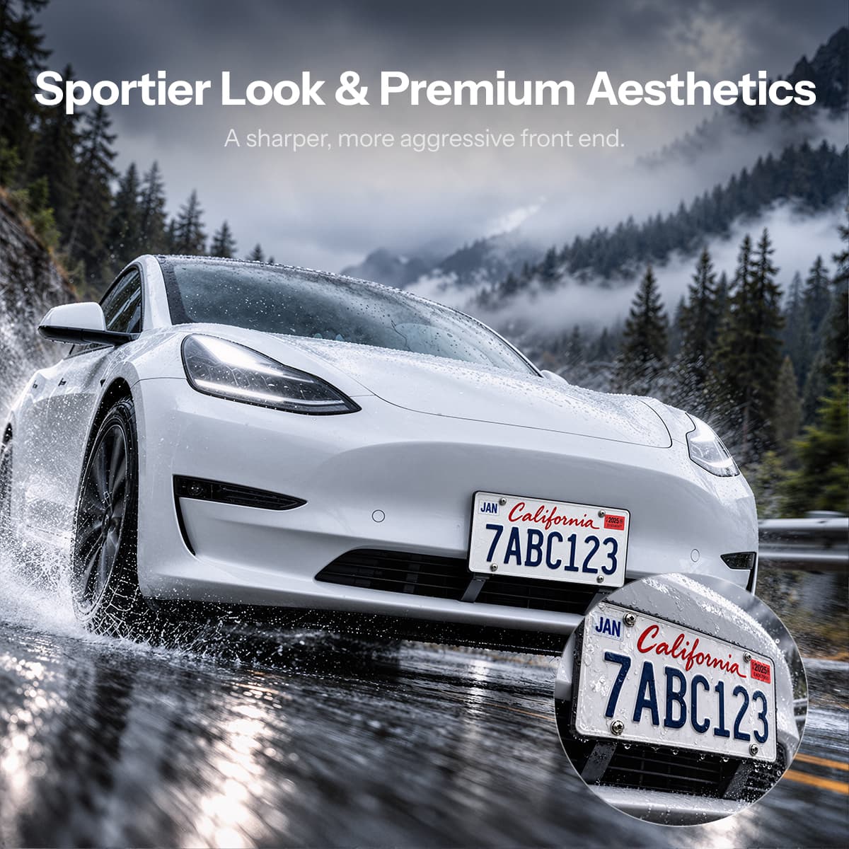 U.S. Standard Front License Plate Frame for Tesla Model 3/Y - Tesery Official Store