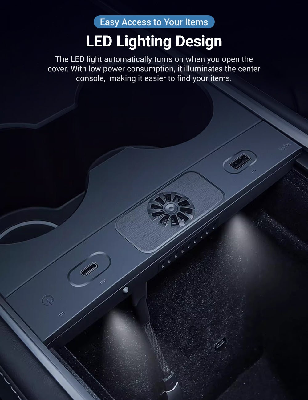 USB Hub Docking Station With Aromatherapy for Tesla Model 3/Y - Tesery Official Store