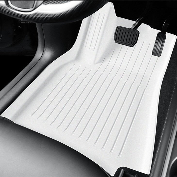 White TPE Floor Mats for Model 3 & Model Y - Tesery Official Store
