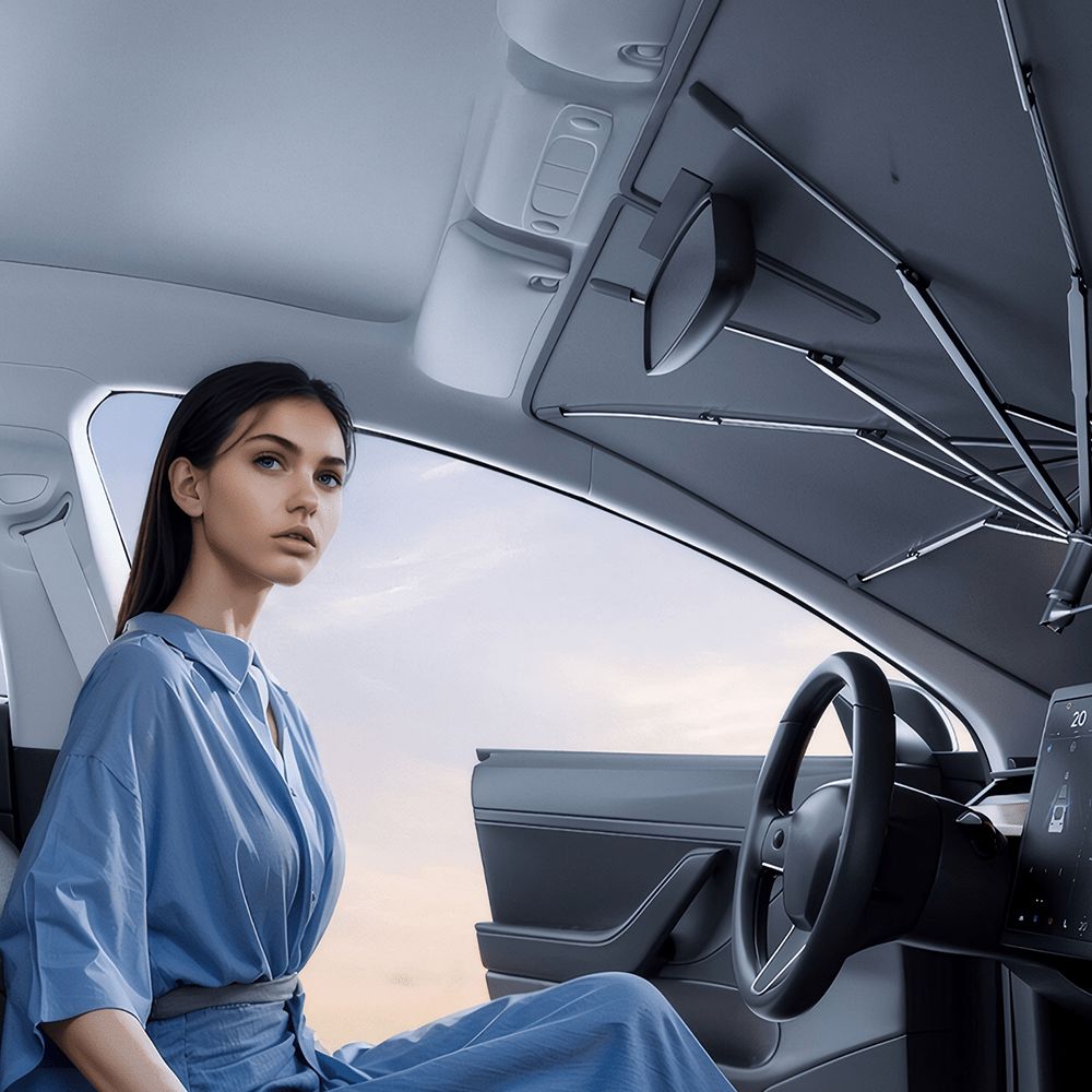 Windshield Sun Shade Umbrella for Tesla Model 3/Y/S/X - Tesery Official Store