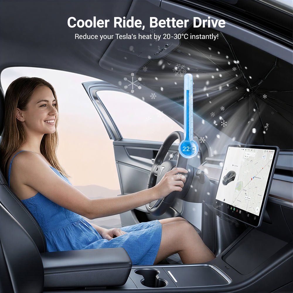 Windshield Sun Shade Umbrella for Tesla Model 3/Y/S/X - Tesery Official Store