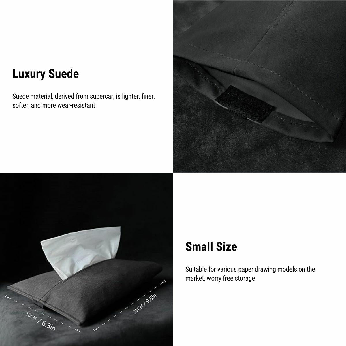 Alcantara Hidden Tissue Box for Tesla Model 3 2017-2023 & Model Y 2020-2023 - Tesery Official Store