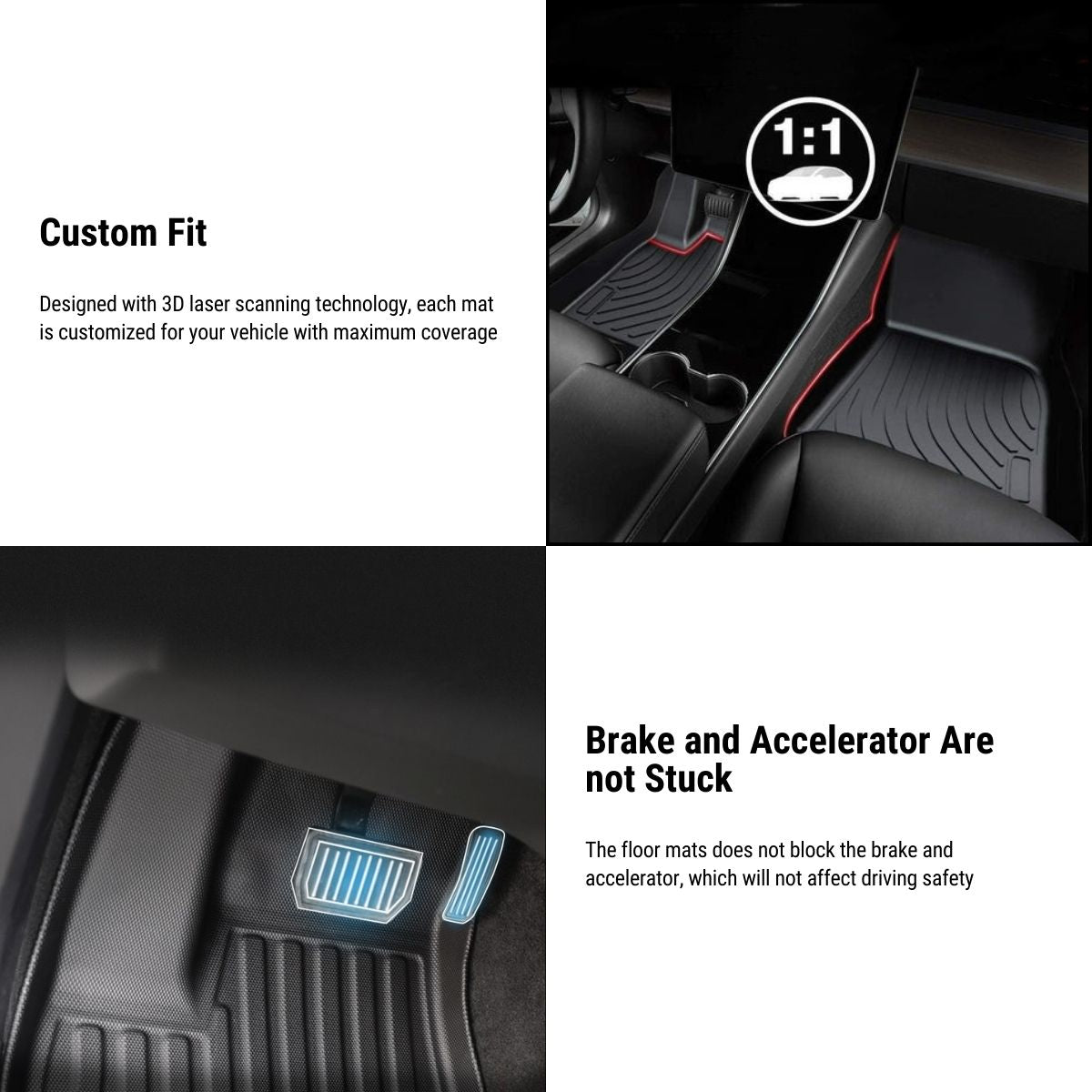All-Weather Floor Mats for Tesla Model X 2016-2020 (Only for LHD) - Tesery Official Store