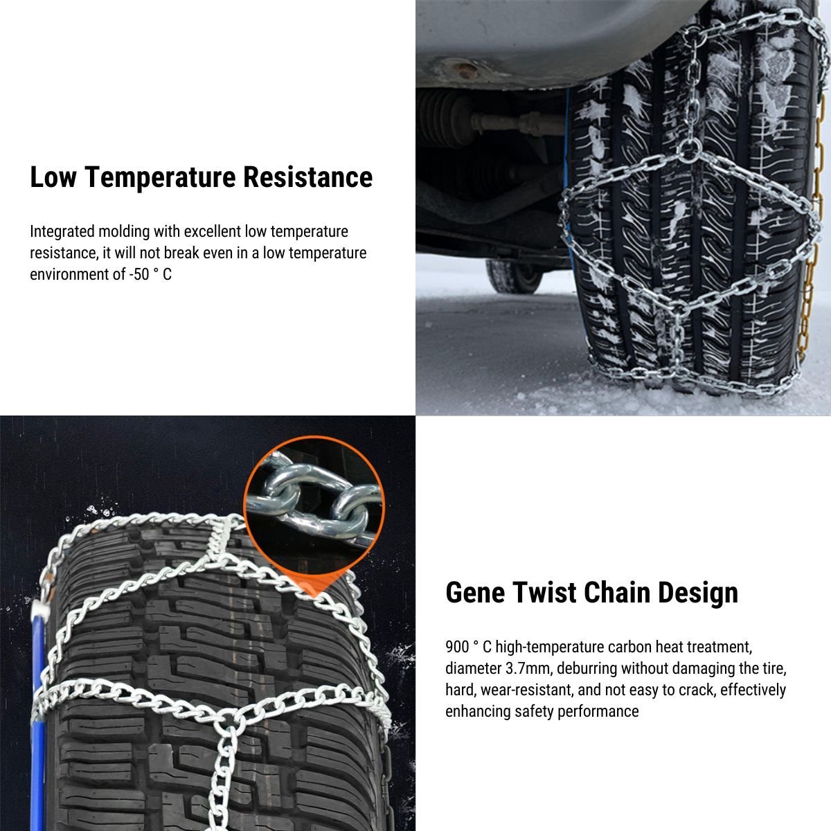 Automatic Tightening Snow Chains For Tesla Model Y Model 3 2017 - 2024 - Tesery Official Store