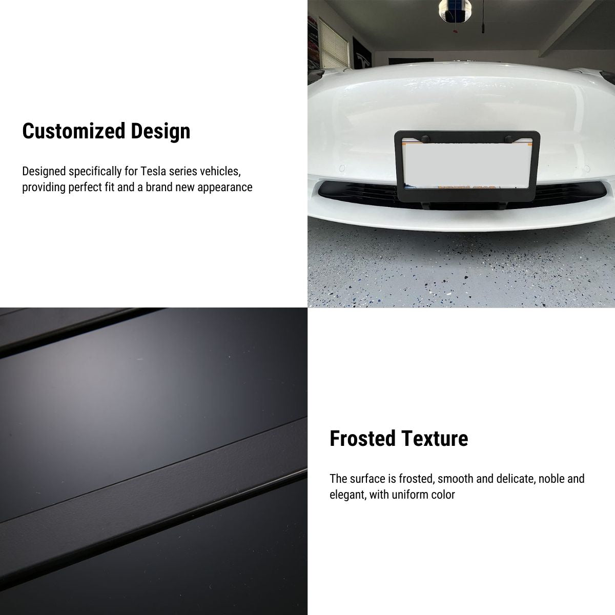 Black License Plate Frame (2pcs) for Tesla - Tesery Official Store