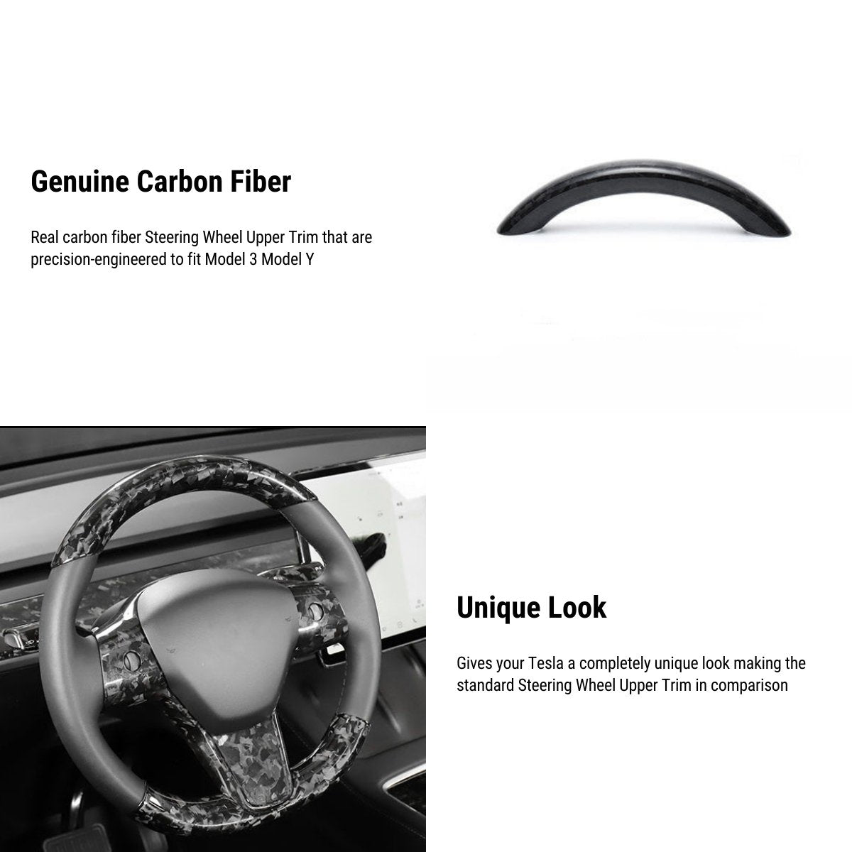 Genuine Forged Carbon Fiber Interior Mods Wrap Kit for Tesla Model 3 / Y - Tesery Official Store