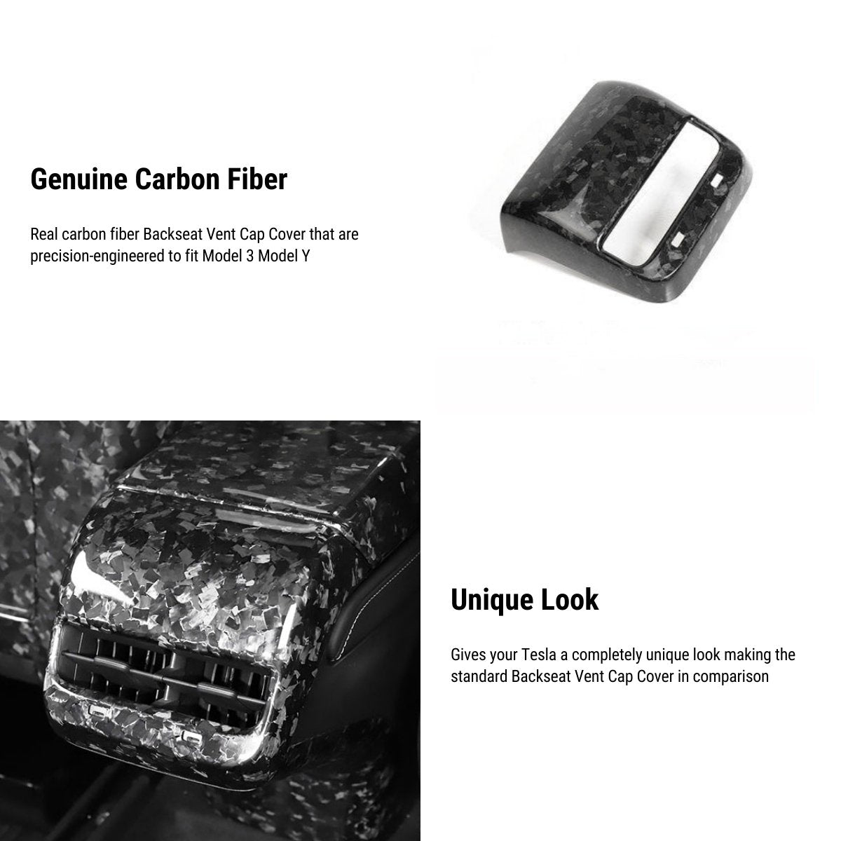 Genuine Forged Carbon Fiber Interior Mods Wrap Kit for Tesla Model 3 / Y - Tesery Official Store