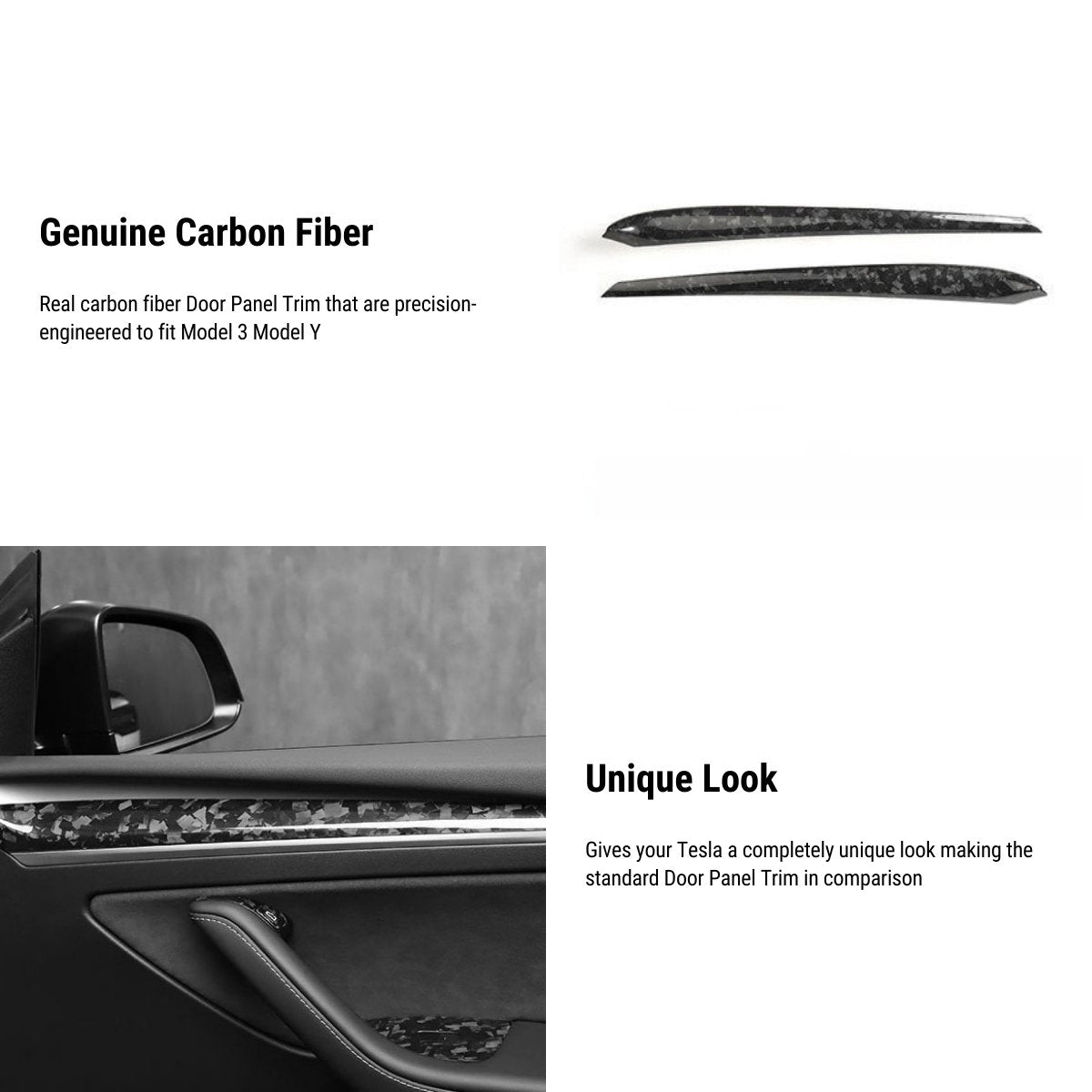 Genuine Forged Carbon Fiber Interior Mods Wrap Kit for Tesla Model 3 / Y - Tesery Official Store