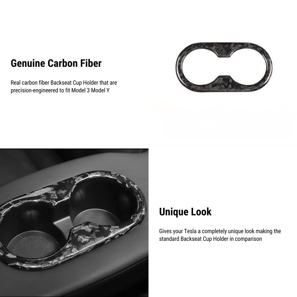 Genuine Forged Carbon Fiber Interior Mods Wrap Kit for Tesla Model 3 / Y - Tesery Official Store