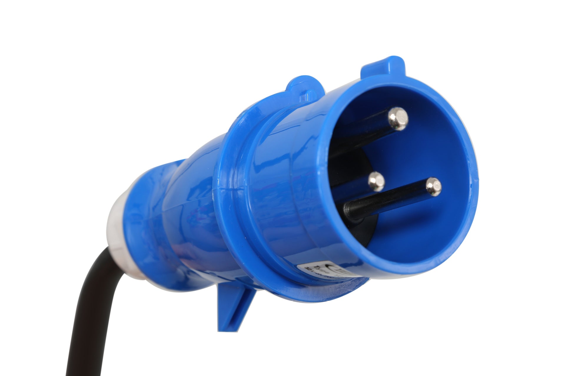 Portable Type 2 Charger| 250V | 32A | 3 Pin Blue Industrial Plug | 16ft - Tesery Official Store