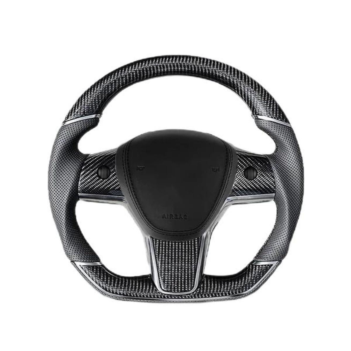 Sport Grip Carbon Fiber Steering Wheel for Tesla Model 3 / Y 【Style 40】 - Tesery Official Store