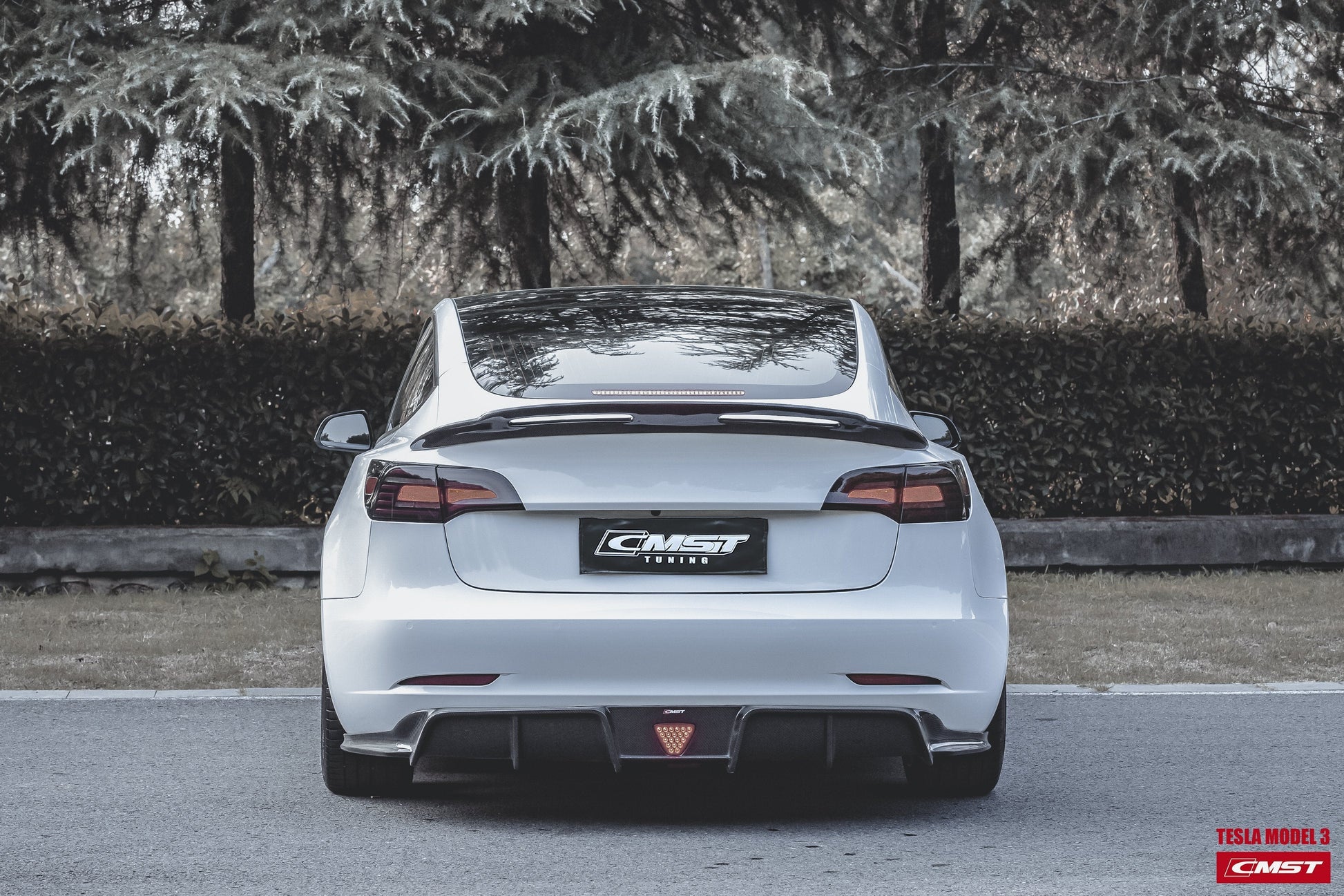 TESERY Carbon Fiber Rear Spoiler Ver.4 for Tesla Model 3 - Tesery Official Store