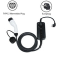 TESERY Portable Type 2 Mennekes EV Charger Europlug|32ft - Tesery Official Store
