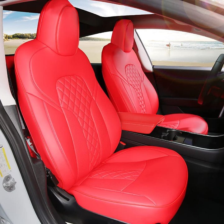TESERY Seat Covers for Tesla Model 3 / Model Y - Red