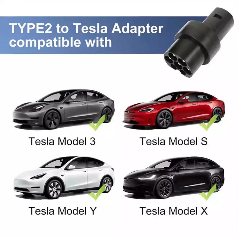 TYPE 2 to Tesla TPC charger adapter | 500V | 200A - Tesery Official Store