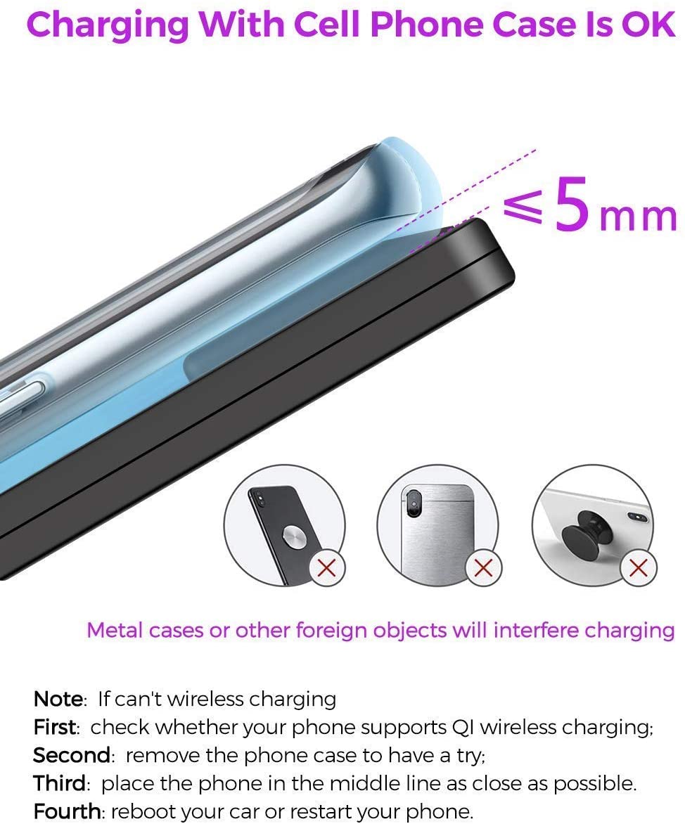 Wireless Charger Horizontal Version for Tesla Model 3（2017-2020） - Tesery Official Store